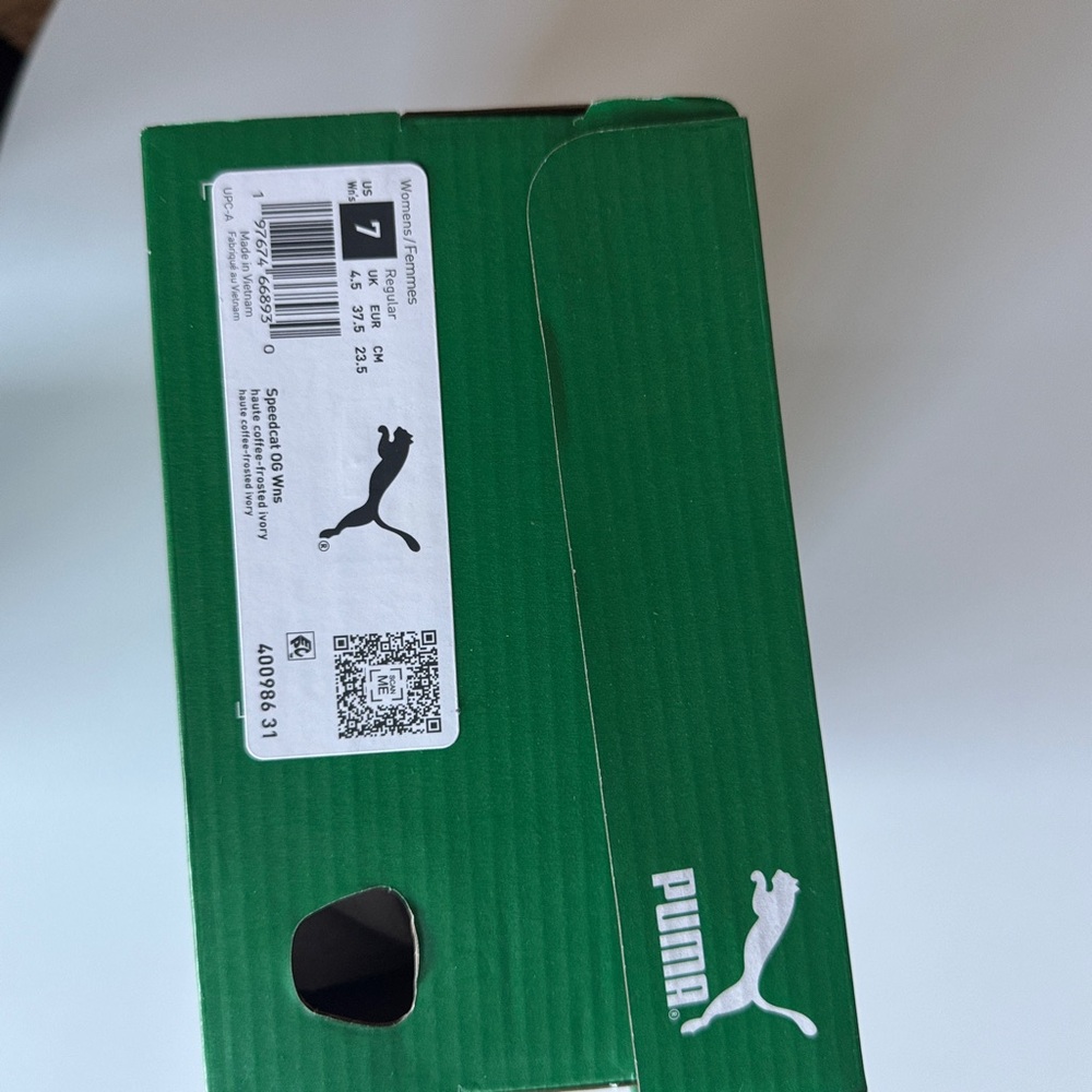 NWT Puma Speedcat Chocolate Suede Sneakers with White Detail - Picture 6 of 6